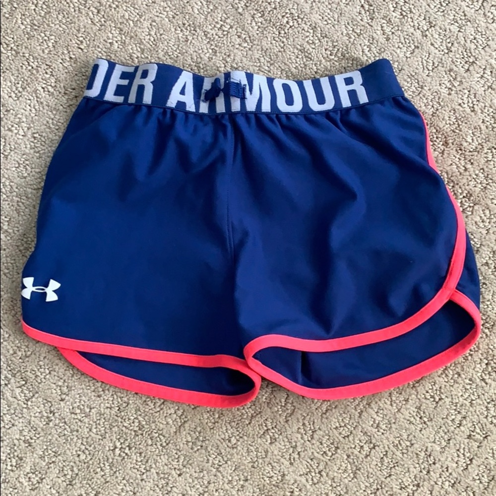 Under Armor Blue and Pink Youth shorts
